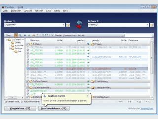 Dateien und Verzeichnisse synchronisieren.