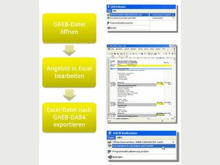 Konvertiert GAEB-Dateien zu MS Excel und zurck nach DA84.