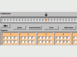 Simulation einer einfachen Turingmaschine