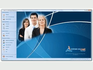 Adressverwaltung mit Im- und Export zu MS Outlook, Word und Excel.