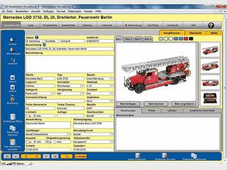 Software zur Verwaltung von Modellautos.