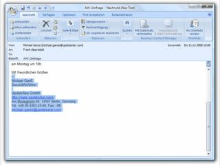 Vereinfacht die Erstellung von Kontakten fr MS Outlook aus E-Mail-Signaturen.