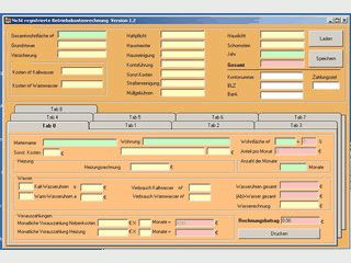 Nebenkosten- und Betriebskostenrechnung erstellen.
