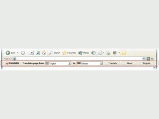 Toolbar fr die bersetzung von Webseiten per Mausklick.