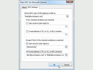 Sendet von jeder ausgehenden Email eine BCC an eine definierte Email-Adresse