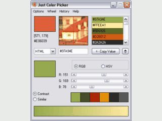 Color Picker zeigt den Farbwert jedes beliebigen Pixels auf dem Bildschirm an.