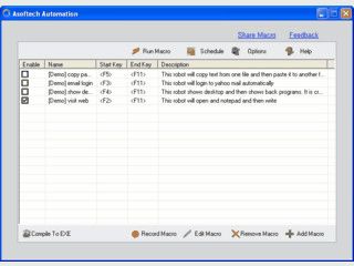 Aufnahme und Wiedergabe von Tastatur- und Mausaktionen. Optional per Scheduler