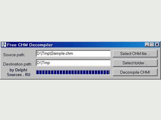 Dekompilierung von komprimierten Windows Hilfe-Dateien.