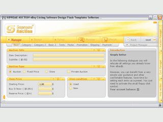 Auktionen fr eBay gestalten und einstellen.