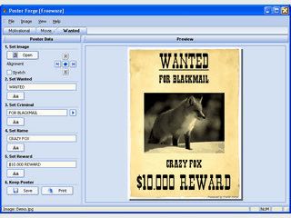Software zur Erstellung von Plakaten mit verschiedenen Vorlagen.