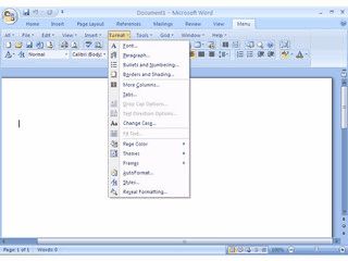 Klassische Mens und Symbolleisten in MS Office 2010