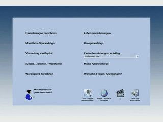 Finanzrechner fr 30 verschiedene Berechnungen alltglicher Finanzfragen.