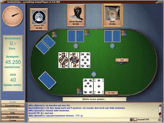 Texas Hold'em Poker online mit bis zu 4 Spielern spielen.