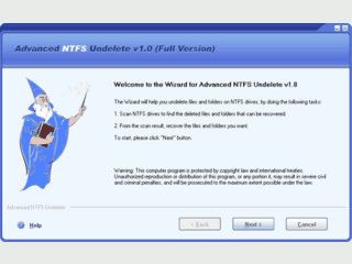 Datenrettungstool das speziell fr NTFS Systeme gedacht ist.