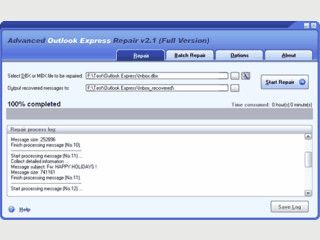 Reparatur von MS Outlook Express Datendateien.