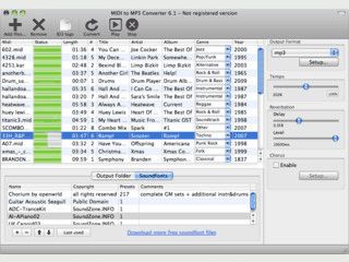 Konvertiert Midi-Dateien in das MP3- und/oder WAV-Format.