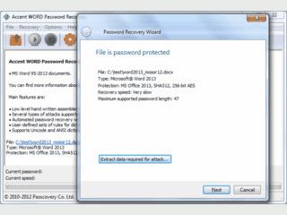 Software zur Wiederherstellung von MS Word Passwrtern.