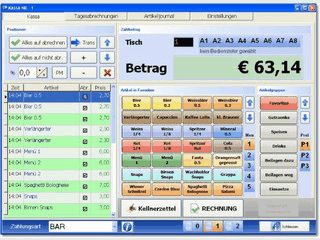 Kassensoftware fr die inHouse und Ausserhaus-Gastronomie