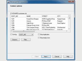 Konvertiert Daten aus MS Excel Tabellen in verschiedene Datenbankformate.