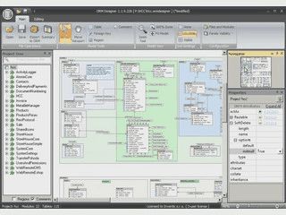 Werkzeug zur visuellen Entwicklung von relationalen Datenbanken.