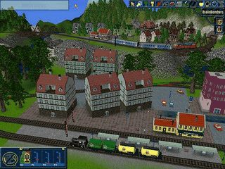 Eisenbahn-Simulation zur Planung einer virtuellen Platte.