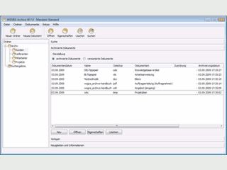 Software zur Archivierung von Dokumenten.