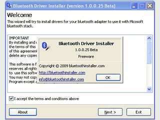 Installiert und konfiguriert den generischen Bluetooth-Treiber von Microsoft