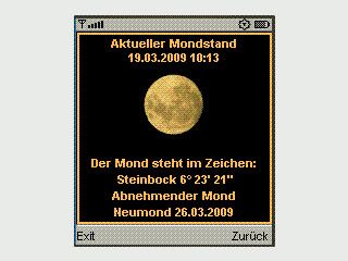 Die Verrichtung verschiedenster Aktivitten nach dem Mond bestimmen.