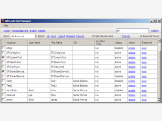 Werkzeug zum Passwort-Reset und Sperrung von Active Directory Accounts.