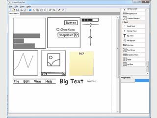 Virtuelles Zeichenbrett zum Erstellen von so genannten Wireframes.