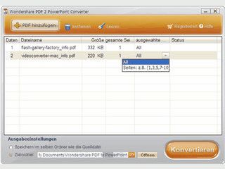 PDF-Dateien in MS PowerPoint-Dateien umwandeln