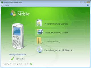 Synchronisierung und Einrichtung von Windows Mobile Devices