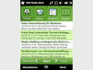 Die Fuball-Weltmeisterschaft auf dem Windows Phone