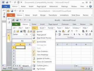 Klassische Mens und Symbolleisten fr alle MS Office 2010 Pro Anwendungen