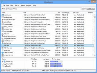 UltraSearch sucht Dateien auf lokalen NTFS Laufwerken ohne Indizierung