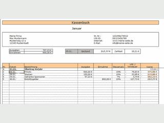Einfaches Kassenbuch auf Basis von MS Excel