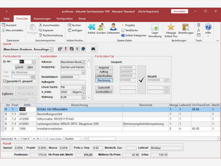 Auftragsbearbeitungsprogramm unter MS Access