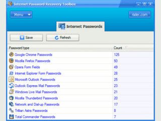 Zeigt die gespeicherten Passwrter von versch. Internetanwendungen in Klartext.