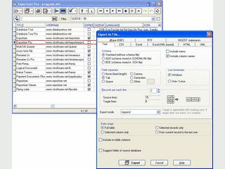 Datenbankwerkzeug zum Export von Daten aus BDE und ADO Quellen.