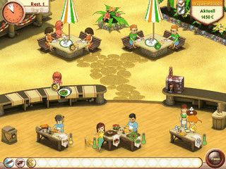 Organisieren Sie den Ablauf in Amelies neuem Strandcafe.