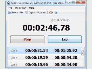 Stoppuhr mit Rundenzhler und Export in eine Textdatei und das Clipboard