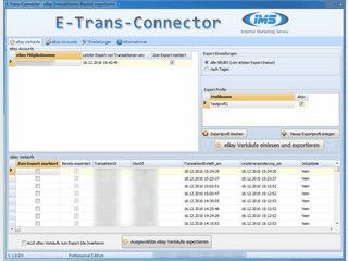 Verkufe von Ebay fr Warenwirtschaftssysteme und XT-Commerce exportieren.