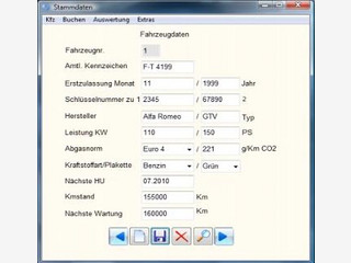 Fahrzeugkosten fr PKWs und Schadstoffemmissionen erfassen und auswerten.