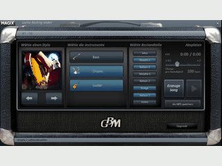 Virtuelle Begleitband fr Gitarrenspieler.