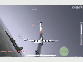 Flugsimulation im Zweiten Weltkrieg.