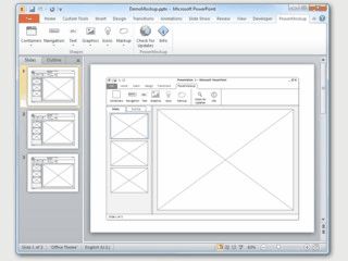 Werkzeug zur Erstellung von Oberflchenskizzen in PowerPoint.