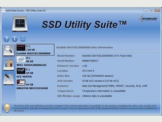 Zeigt Ihnen wichtige Informationen ber Ihre SolidState Disc an.