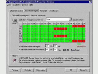 Zugangsschutz fr Windows 95/98/ME PCs mit Zeitkontrolle