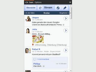 Ein Desktop-Client fr Google+ der die News aus Ihrem Netzwerk kompakt anzeigt