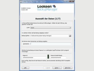 Backup-Tool fr MS Outlook sowie Bookmarks von diversen Browsern.